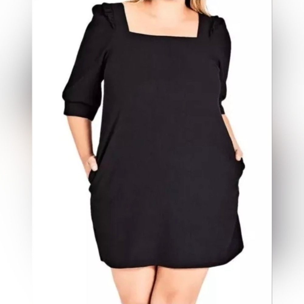 City Chic Black Mini Dress